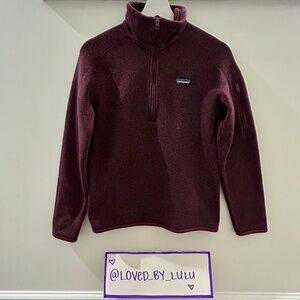 Patagonia Women’s Better Sweater Fleece Quarter-Zip (Purple, Small, Women's)